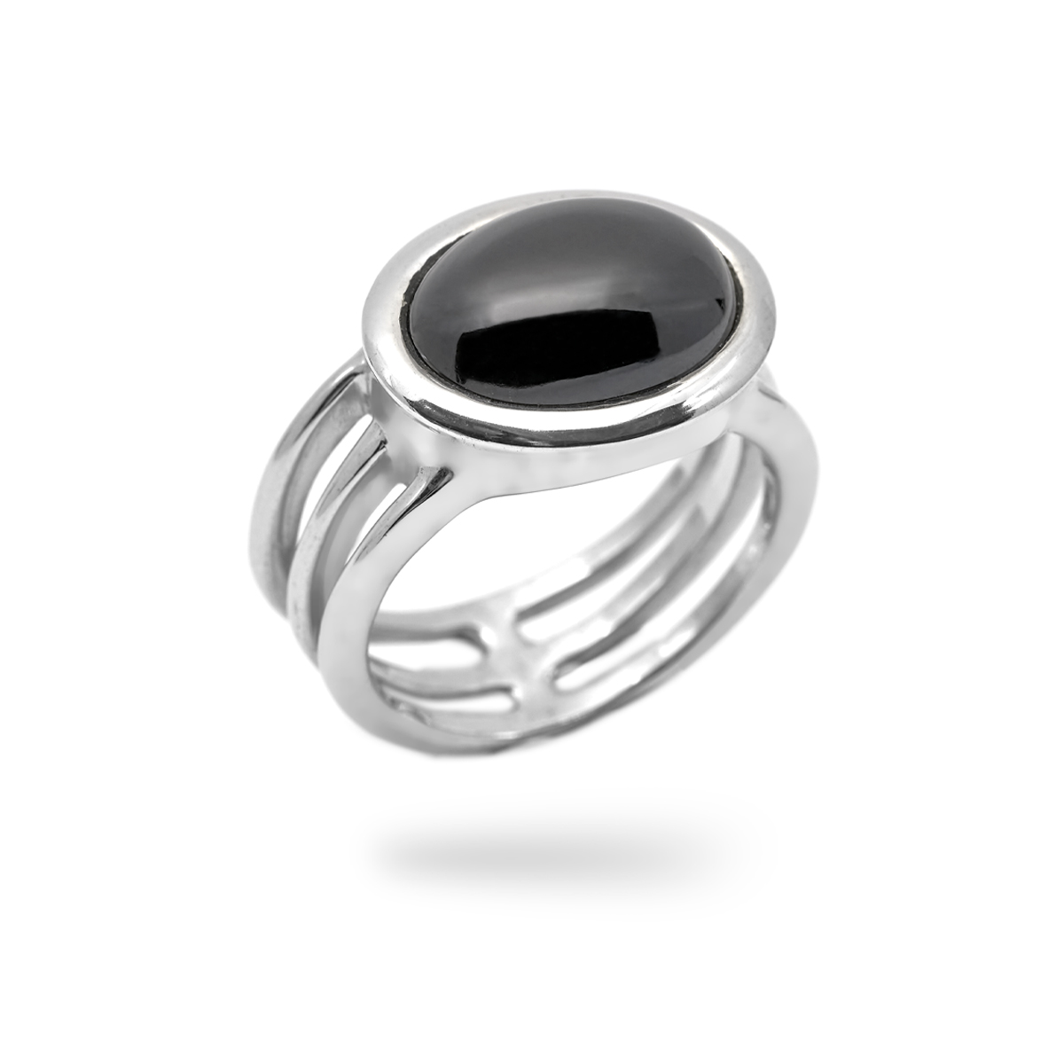 Silver Ring onyx Wisdom