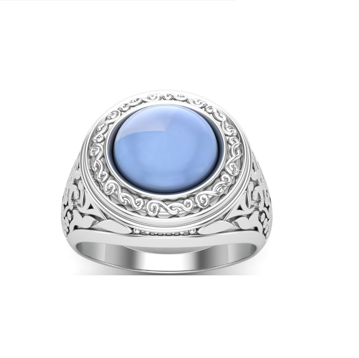 Silver Ring calcedoine Verone