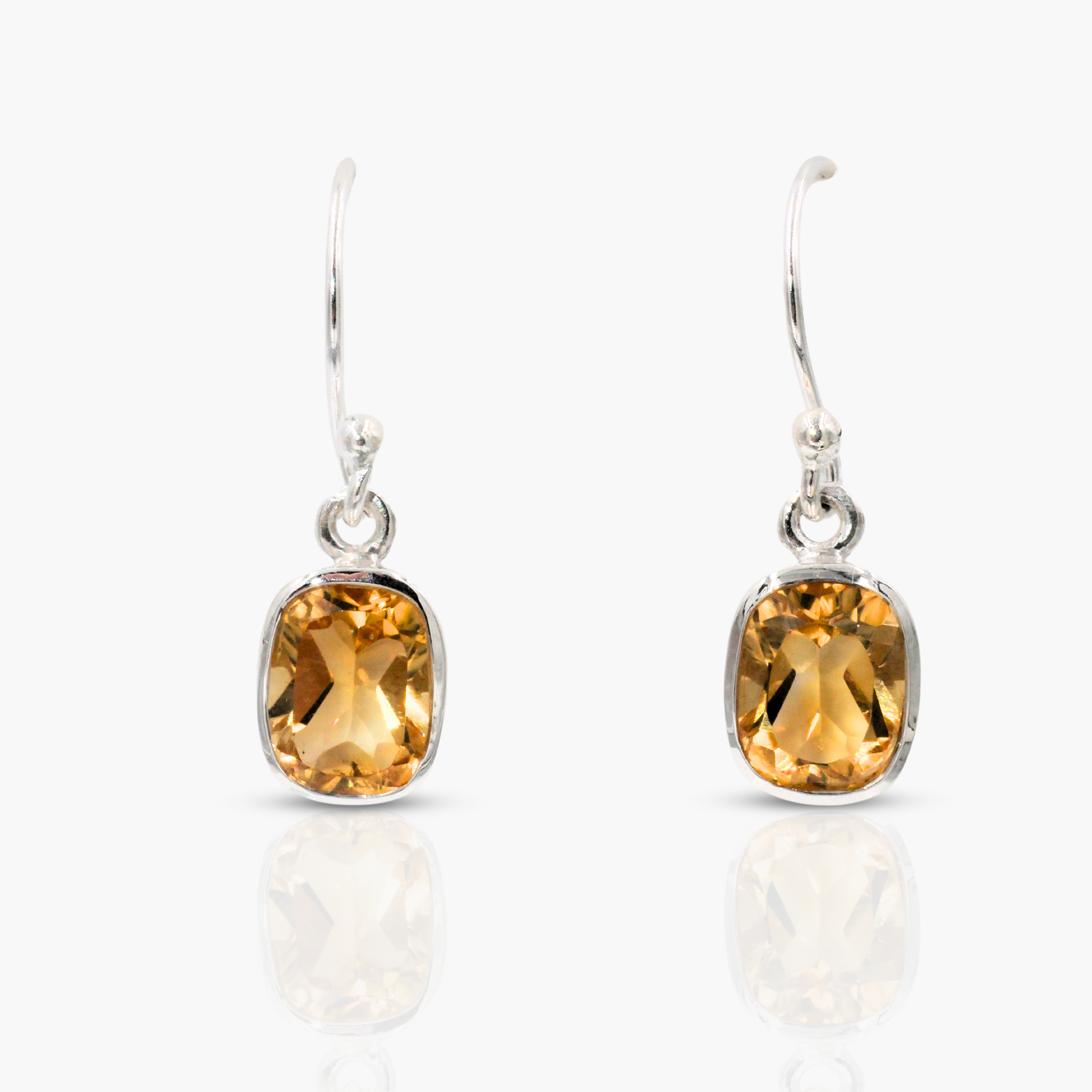 Citrine Silver Earrings