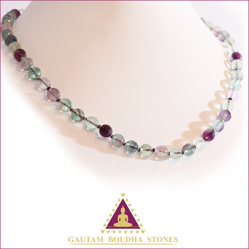 Collier en argent 925. Fluorite. Tour de cou 50cm. Collier en argent 925. Fluorite. Tour de cou 50cm.