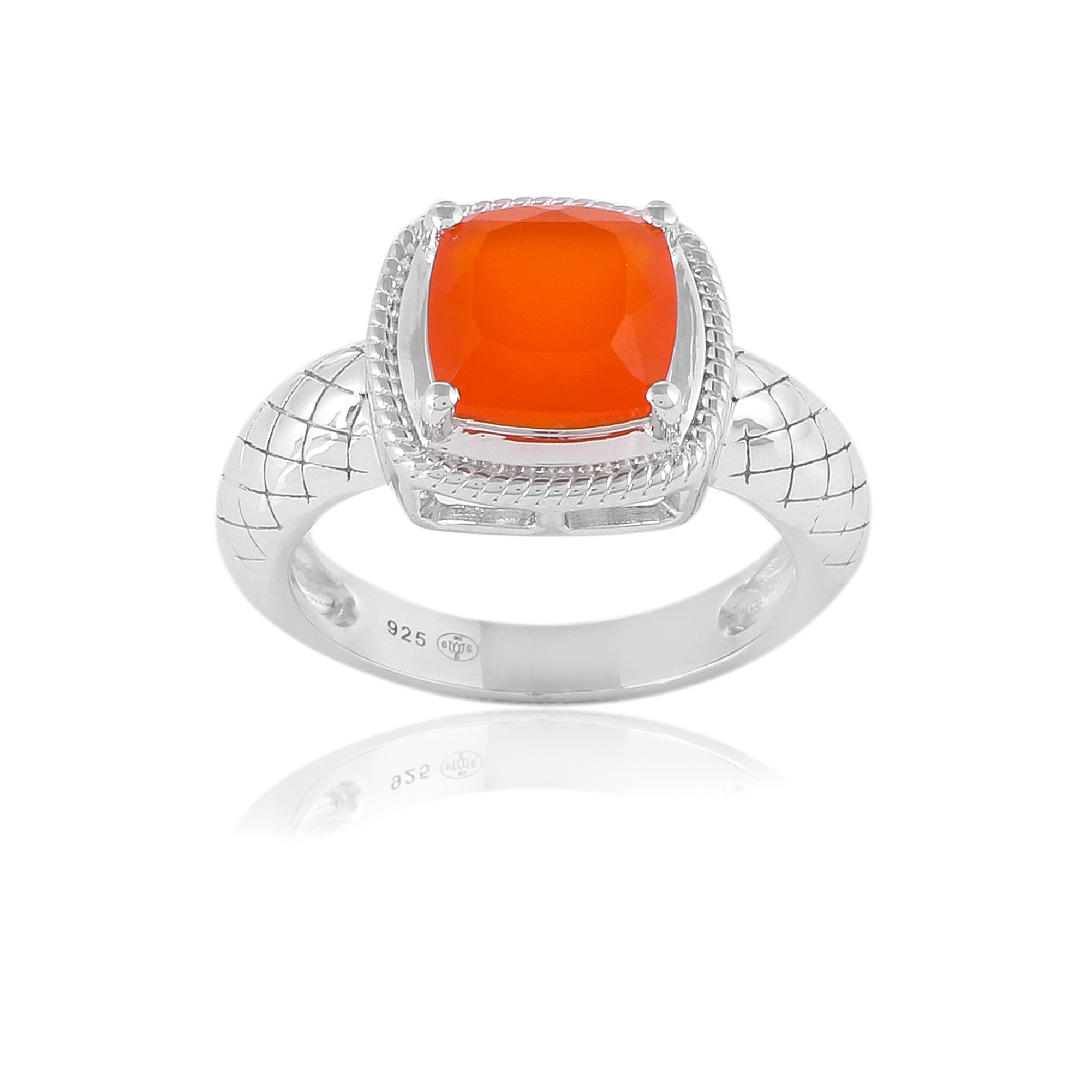 Bague en argent et cornaline Clarence