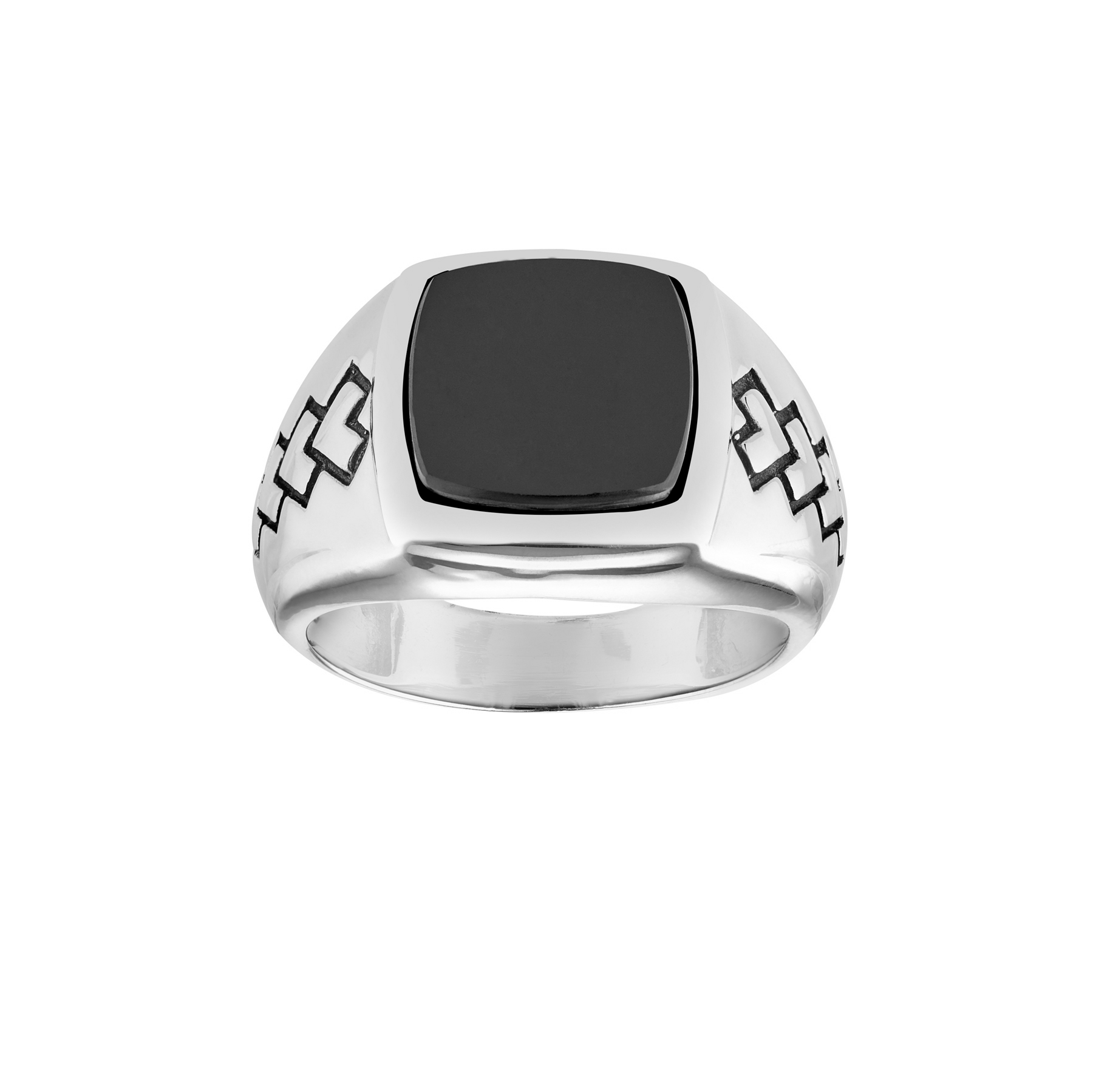 Silver Ring onyx Adama