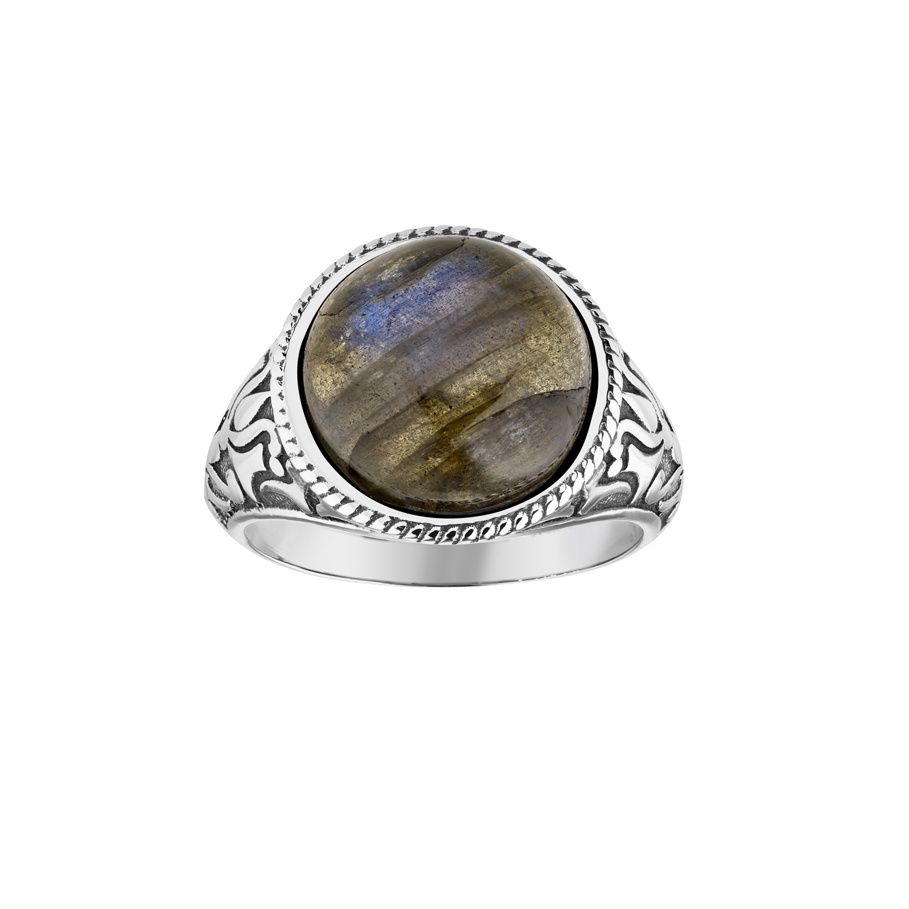 Silver Ring labradorite Amado