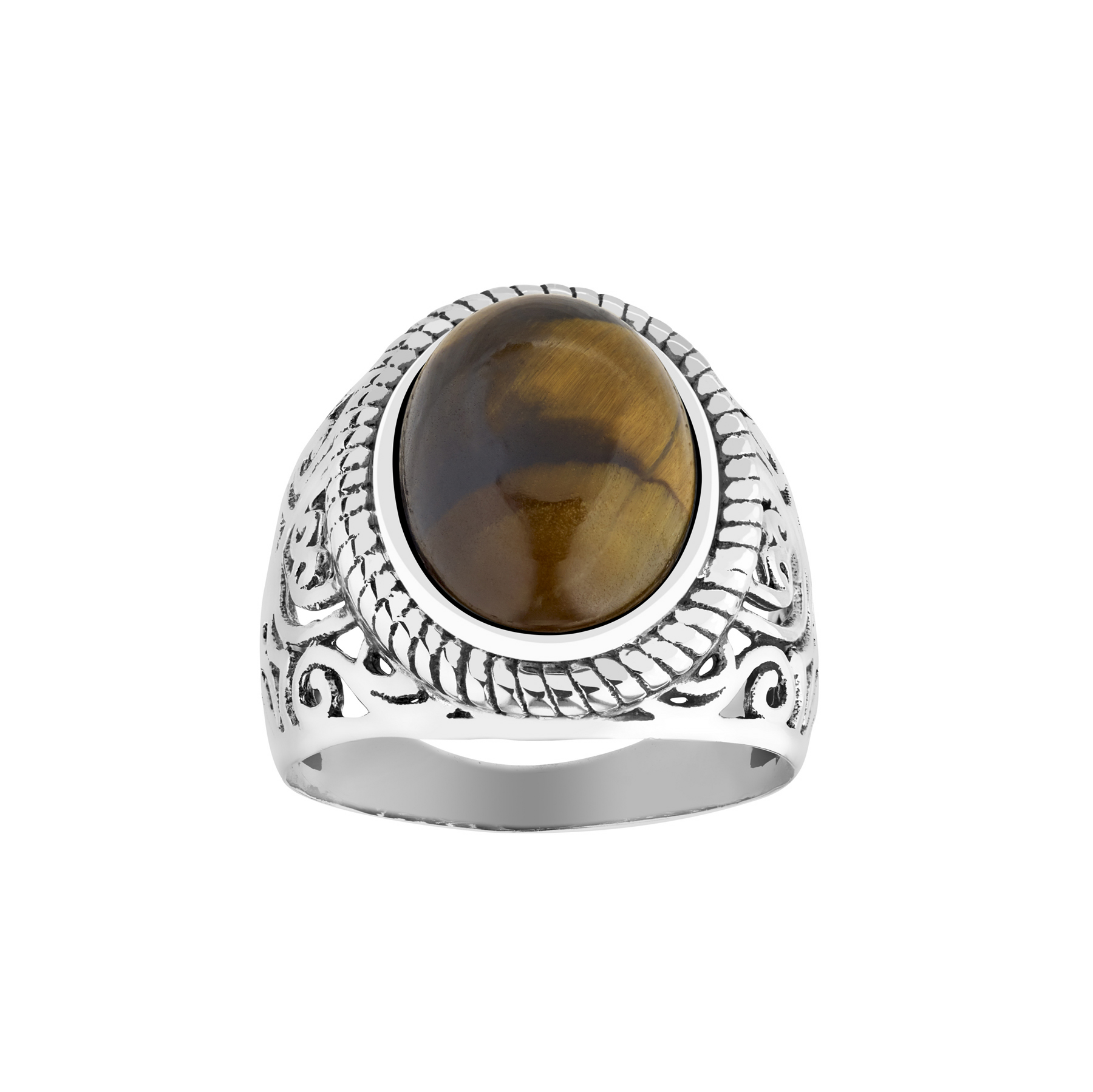 Silver Ring Tiger Eye Anthonio