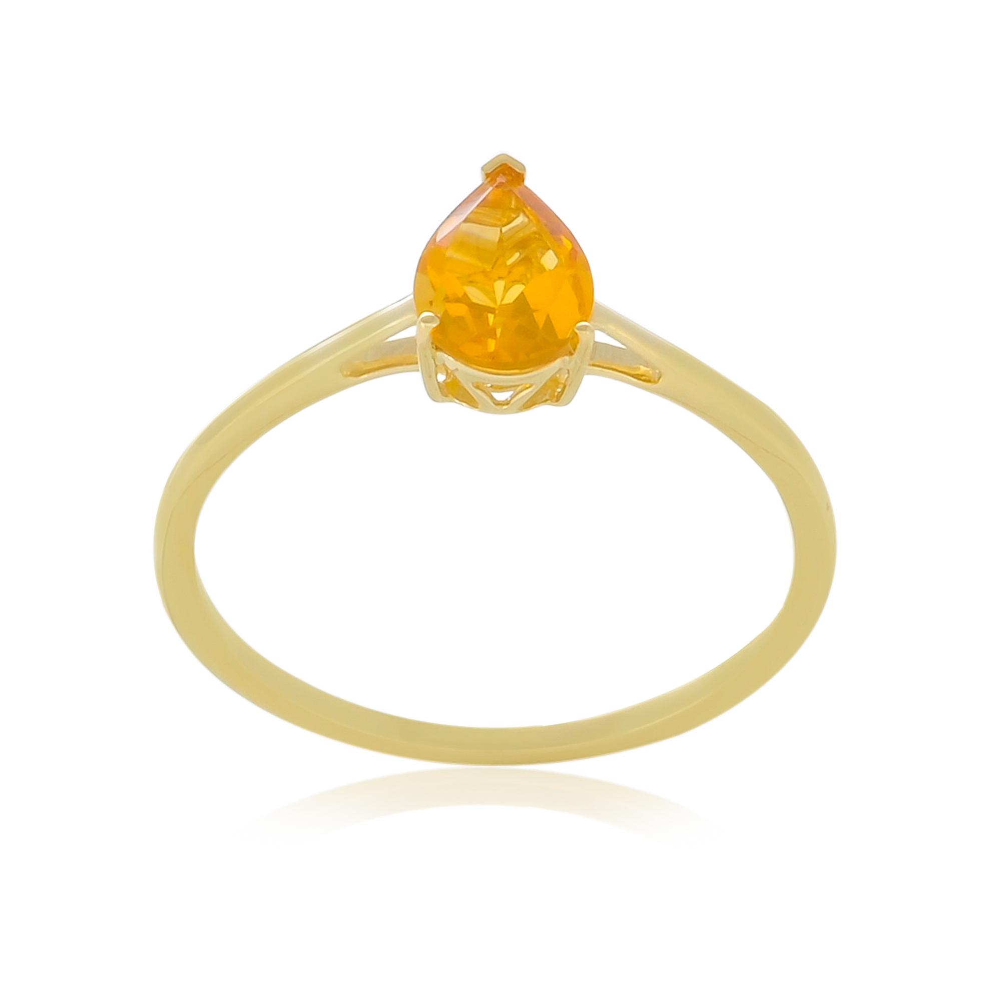 Bague en or 9 carats, Citrine BeauReal