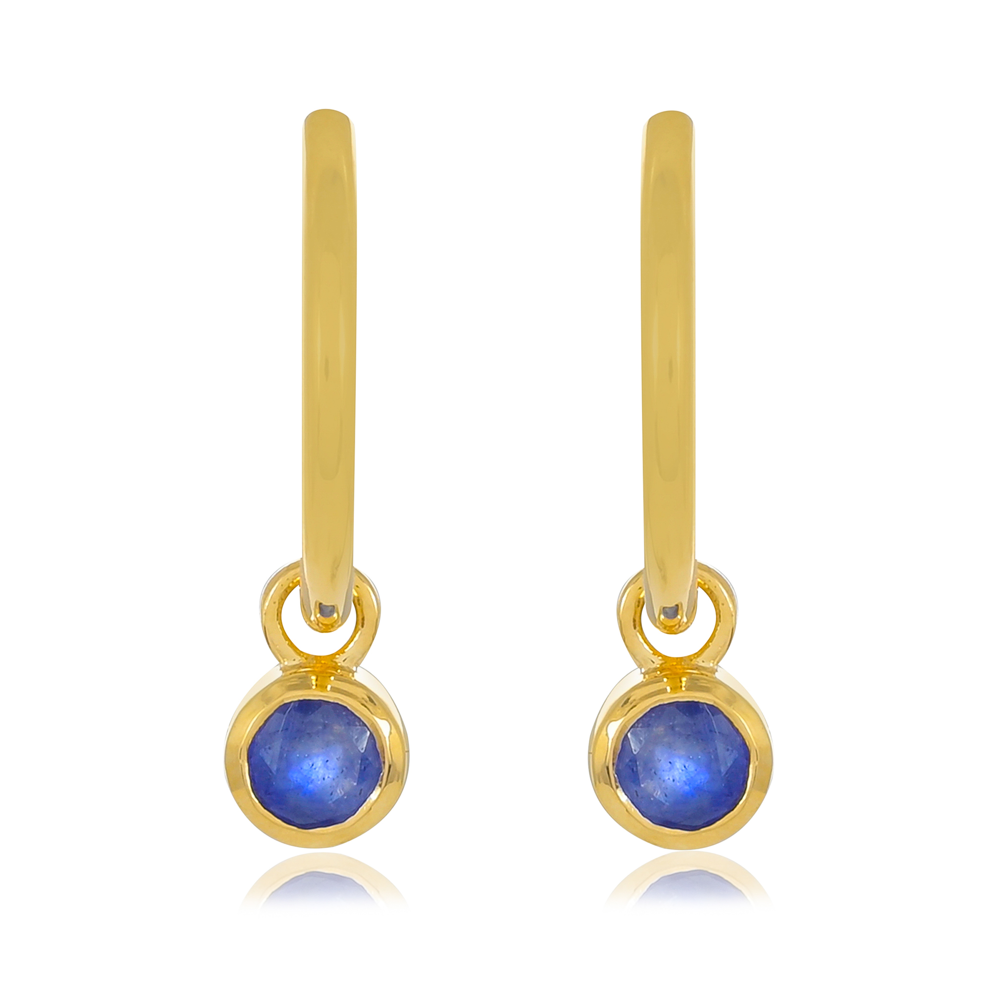 Gold earring 9 carats, Sapphire BeauReal