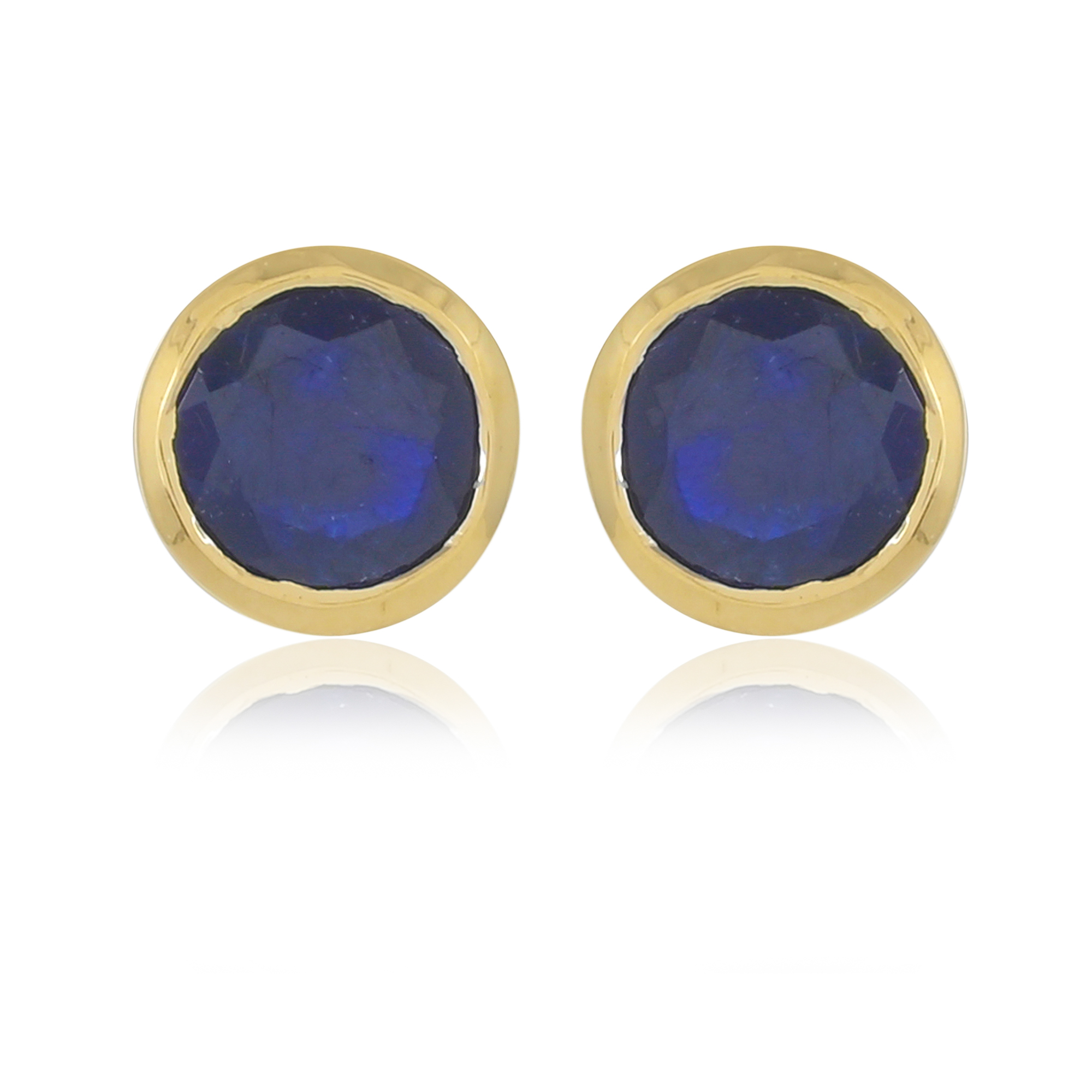 Gold earrings 9 carats, Sapphire BeauReal